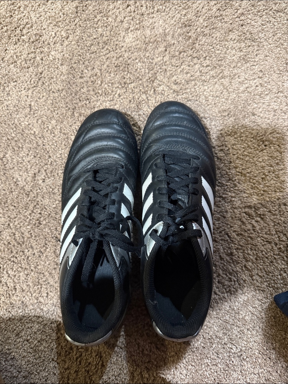 adidas Black and White Men's Athletic Soccer Cleats